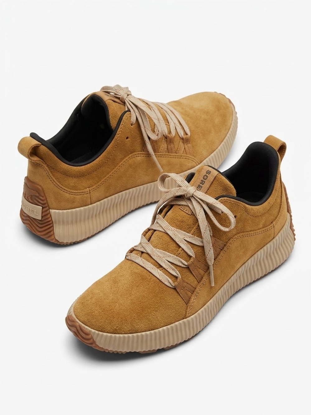 Sorel Womens Out 'N About Plus Waterproof Sneaker in Elk Tan Brown Size 6